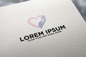 Love and Care logo design, a Branding & Logo Template by REDVY CREATIVE