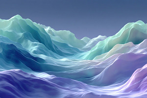 Abstract pastel wave landscape with flowing blue and purple grad, a Nature Photo by José Manuel Gelpi