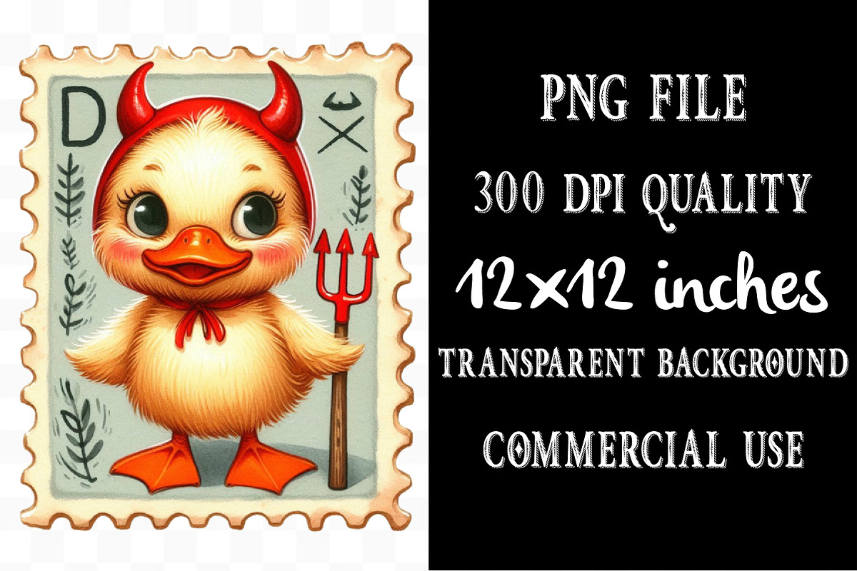 Halloween Ducks Postage Stamp, an Illustration by Designking (Photo 4 of 5)