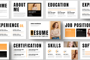 Digital Resume Presentatioan Layout, a Presentation Template by ContestDesign
