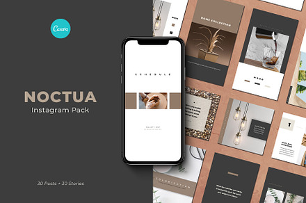 Noctua Instagram Pack for Canva, a Social Media Template by SlideStation