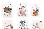 Vintage Paris-Baby collection, a Decorative Illustration by Linerisyart (Thumbnail 4 of 18)