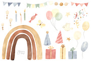 HAPPY BIRTHDAY. Watercolor, an Animal Illustration by OlliArtDesign (Thumbnail 3 of 14)