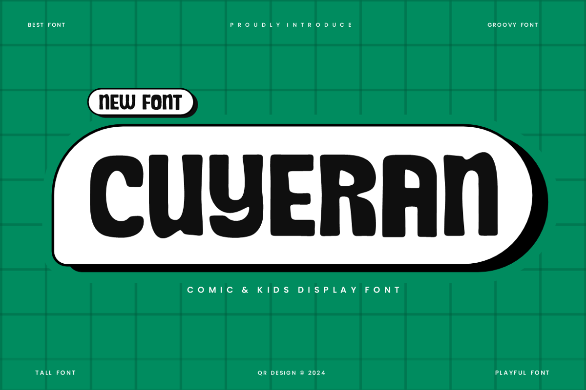 Cuyeran - Comic & Kids Font, a Sans Serif Font by QR Design Studio (Photo 1 of 6)