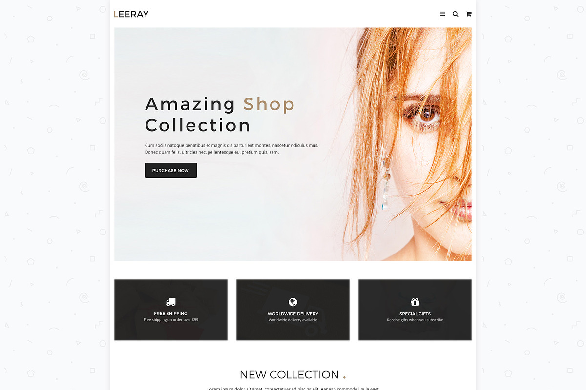 Leeray Fashion Ecommerce Template, a Websites & App Template by mine-tech (Photo 5 of 16)