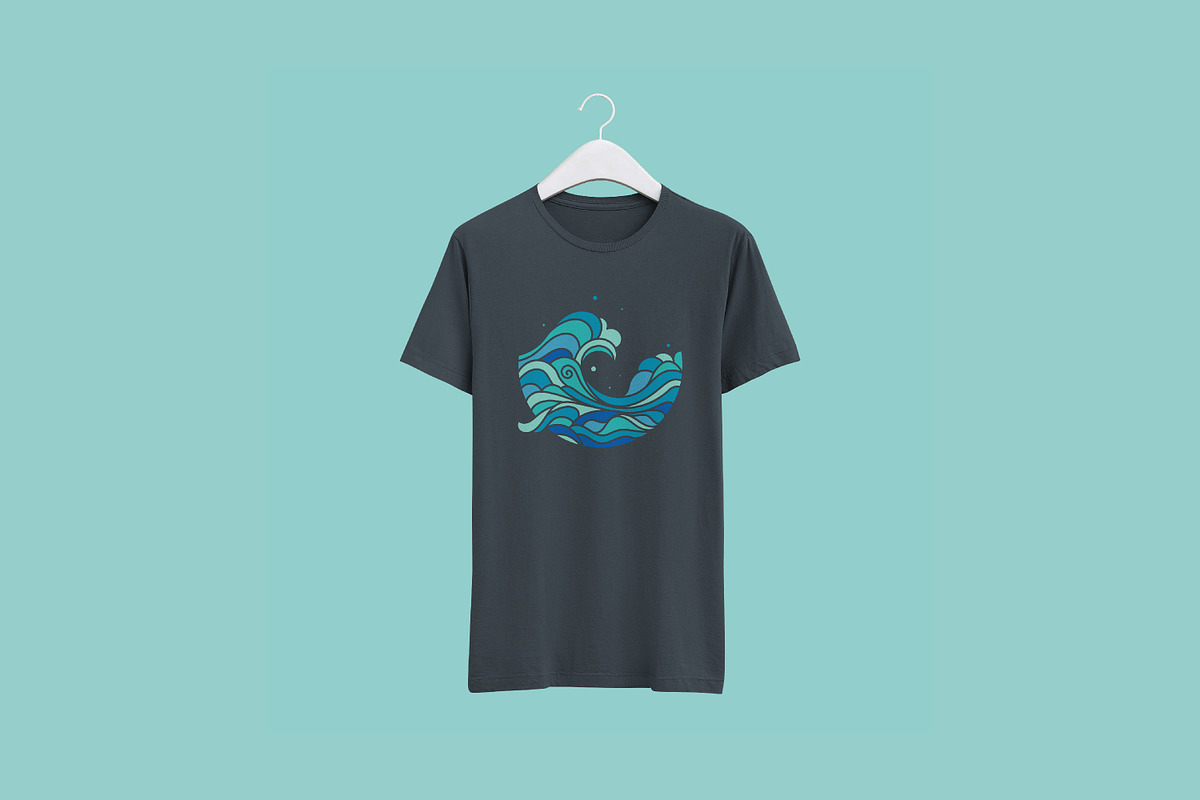 Ocean wave flow vector design logo, a Branding & Logo Template by Saba Vector (Photo 3 of 3)