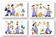 10 Home Cleaning Illustration, a Person Illustration by denayunebgt (Thumbnail 3 of 4)