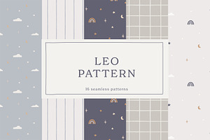 Leo Seamless Pattern