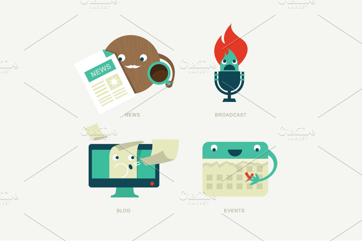 Fun web icons, a Graphic by vectorprro