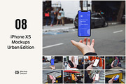 iPhone X/XS Mockups Urban Edition, an iPhone Mockup by Fields (Thumbnail 1 of 9)