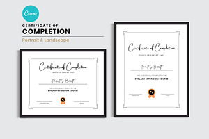 Editable Canva Certificate Template