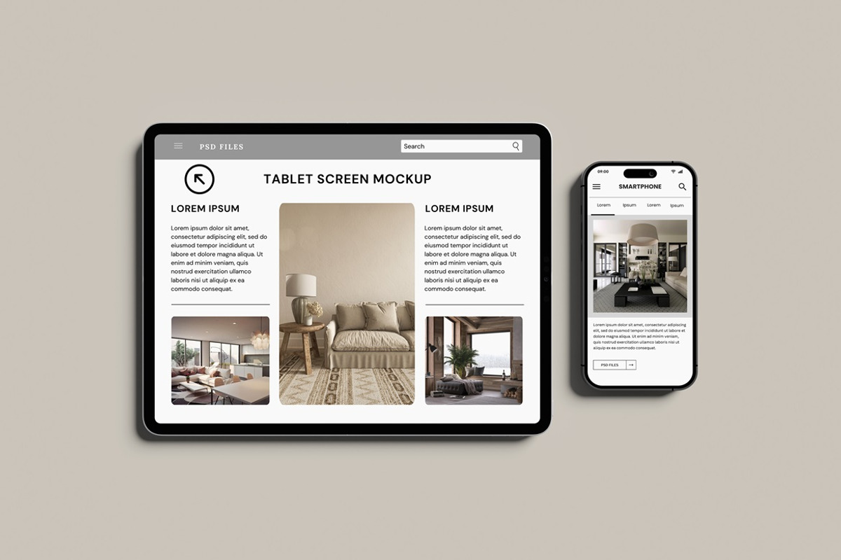Tablet And Smartphone Mockup, an iPad Mockup by AndikaGraphic (Photo 6 of 8)