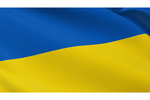 Ukraine Flag Kyiv Sign Blue Yellow