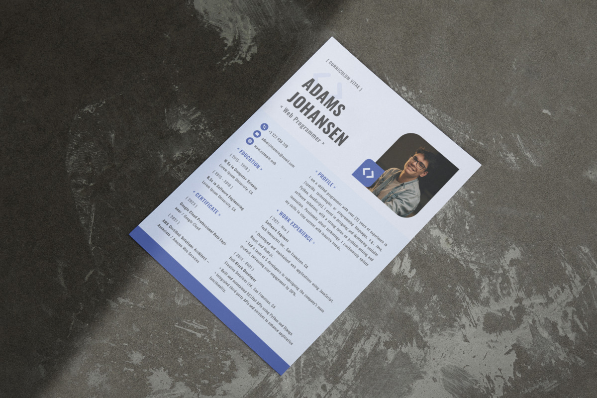 CV Resume Programmer V2, a Resume Template by twinstd (Photo 3 of 3)