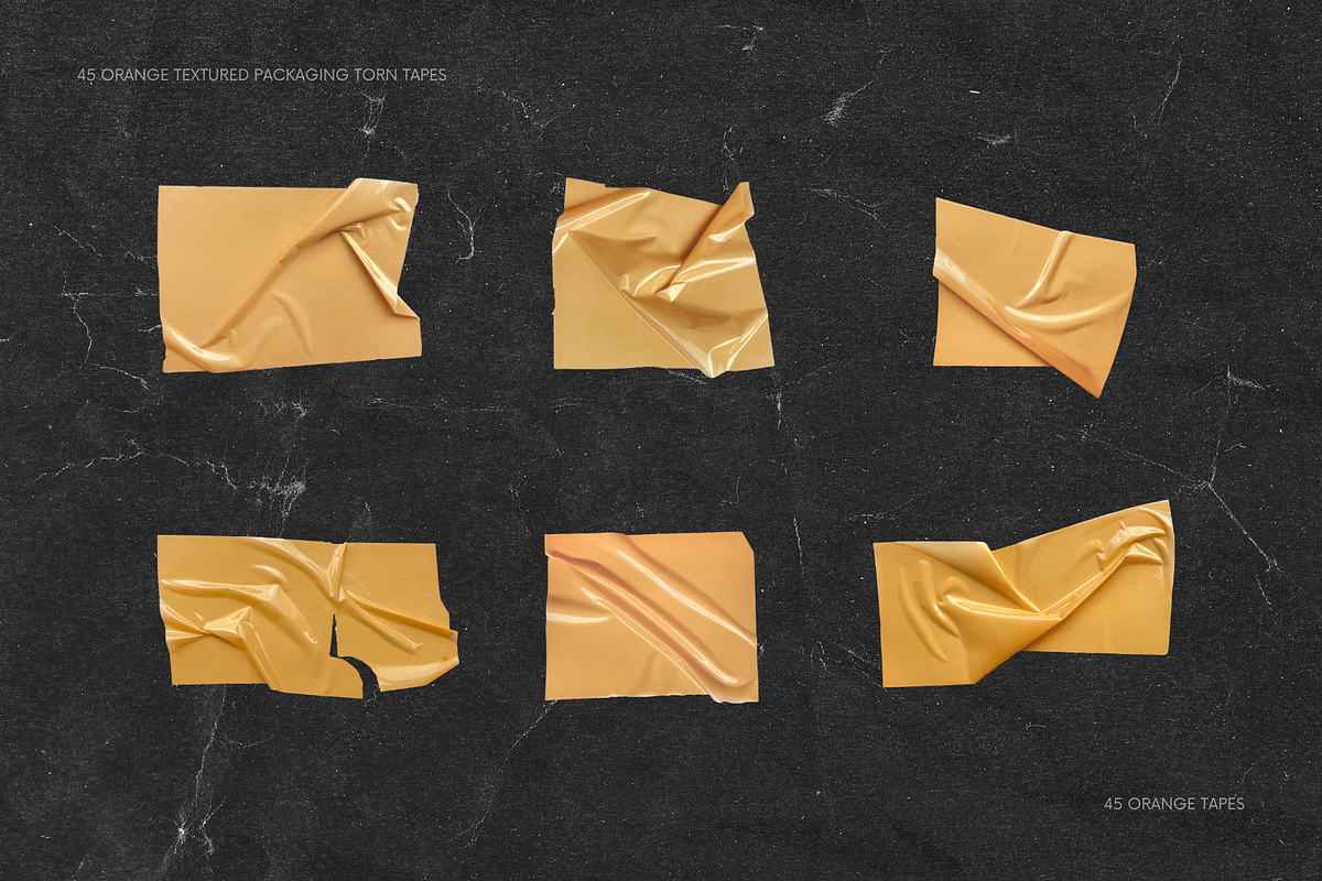 Orange Textured Packaging Torn Tapes, a Texture Graphic by Ksuview (Photo 8 of 12)