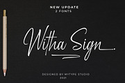 Witha Sign | 2 Style Signature Font, a Script Font by Mytype Studio (Thumbnail 1 of 13)