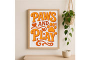 Paws and Play Retro Pet Lover Print, a Background Graphic by LaseredNinja (Thumbnail 3 of 7)