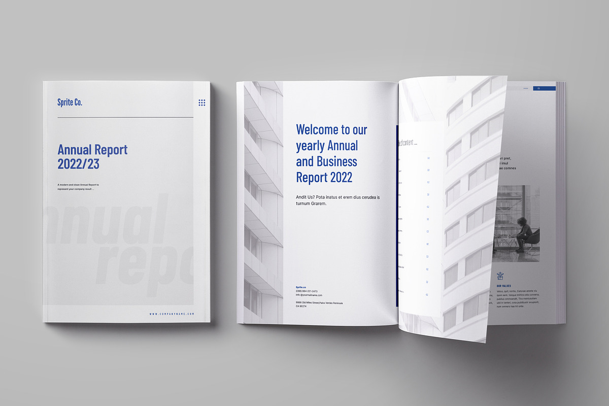 Modern Annual Report Template, a Brochure Template by Theme Weavers (Photo 1 of 7)