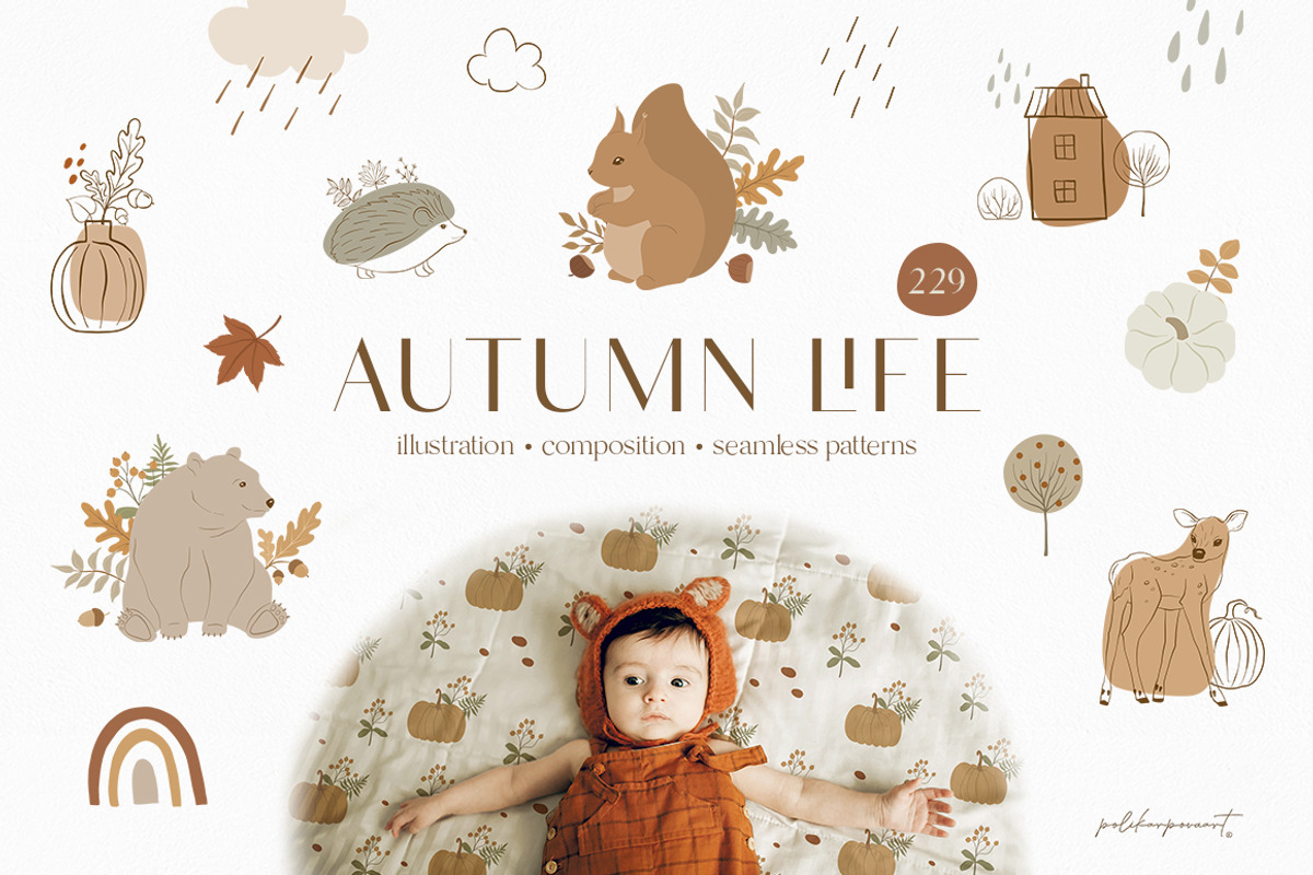 AUTUMN LIFE kids collection, an Animal Illustration by polikarpovaart (Photo 1 of 11)