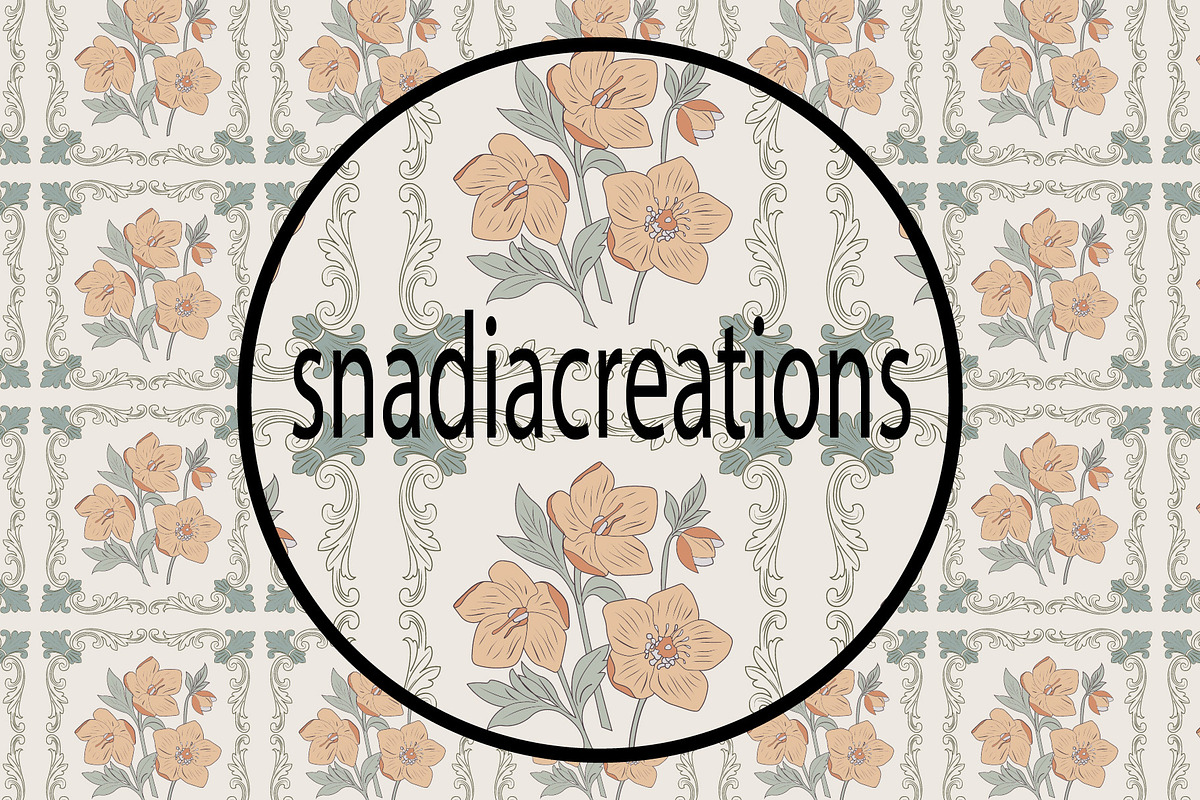 Heritage Bloom, a Pattern Graphic by snadiacreations (Photo 1 of 3)