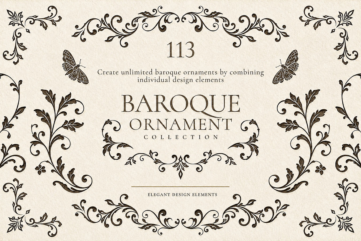 Baroque Ornament Collection, a Decorative Illustration by Papatongartist (Photo 5 of 14)