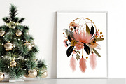 Watercolor Boho Floral Clipart, an Illustration by Canvas Craft (Thumbnail 4 of 6)