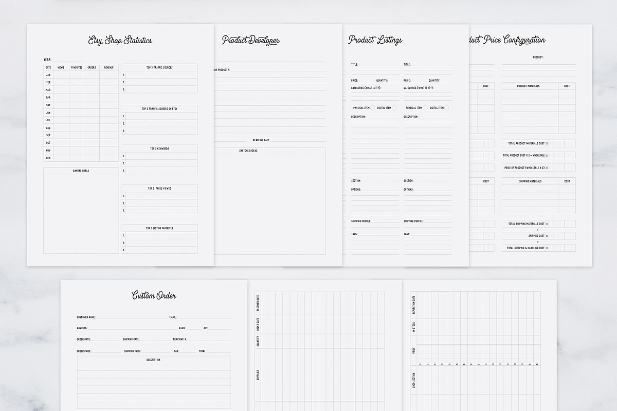 Fully Editable Etsy Journal, a Stationery Template by Cuppakeri (Photo 5 of 7)