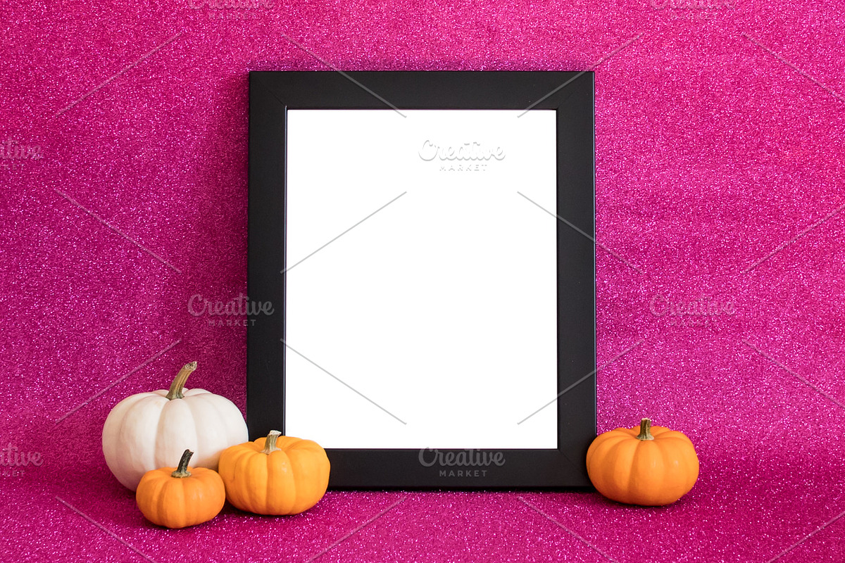 Halloween Pumpkin Mockup, a Holiday Photo by kissandmockup (Photo 2 of 2)