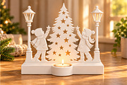 Christmas Tree Candle Holder STL, a Scene 3D Model by Layerology (Thumbnail 4 of 4)