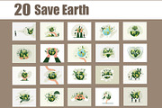 Earth day illustration vector set, an Education Illustration by foxndeer (Thumbnail 1 of 4)