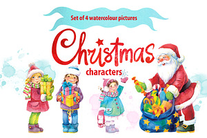 Watercolor Christmas Characters, a Person Illustration by Marina.Markizova