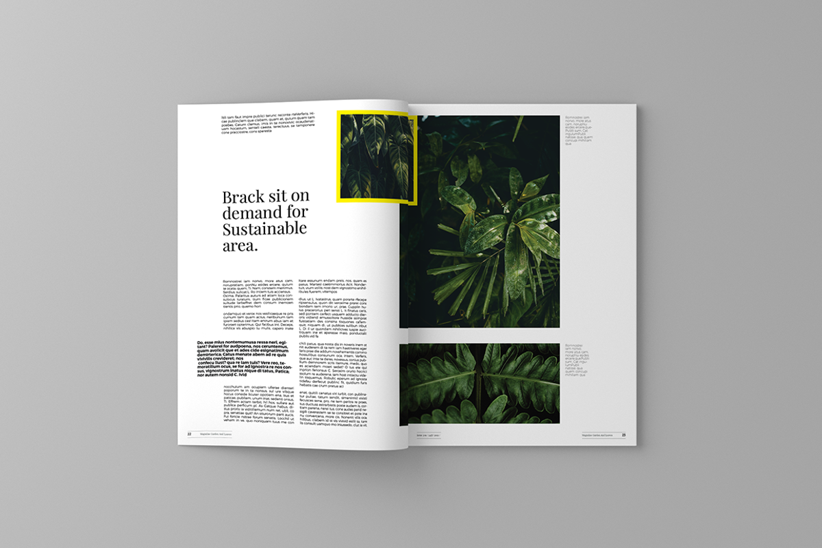 Garden And Leaves Magazine Template, a Magazine Template by spidergraph (Photo 14 of 16)