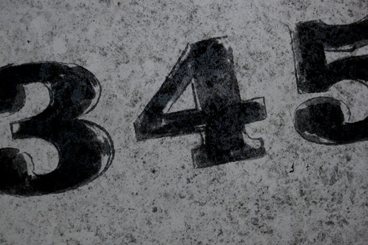 10 Hand Painted Numbers, a Texture Illustration by BIOWORKZ (Photo 3 of 5)