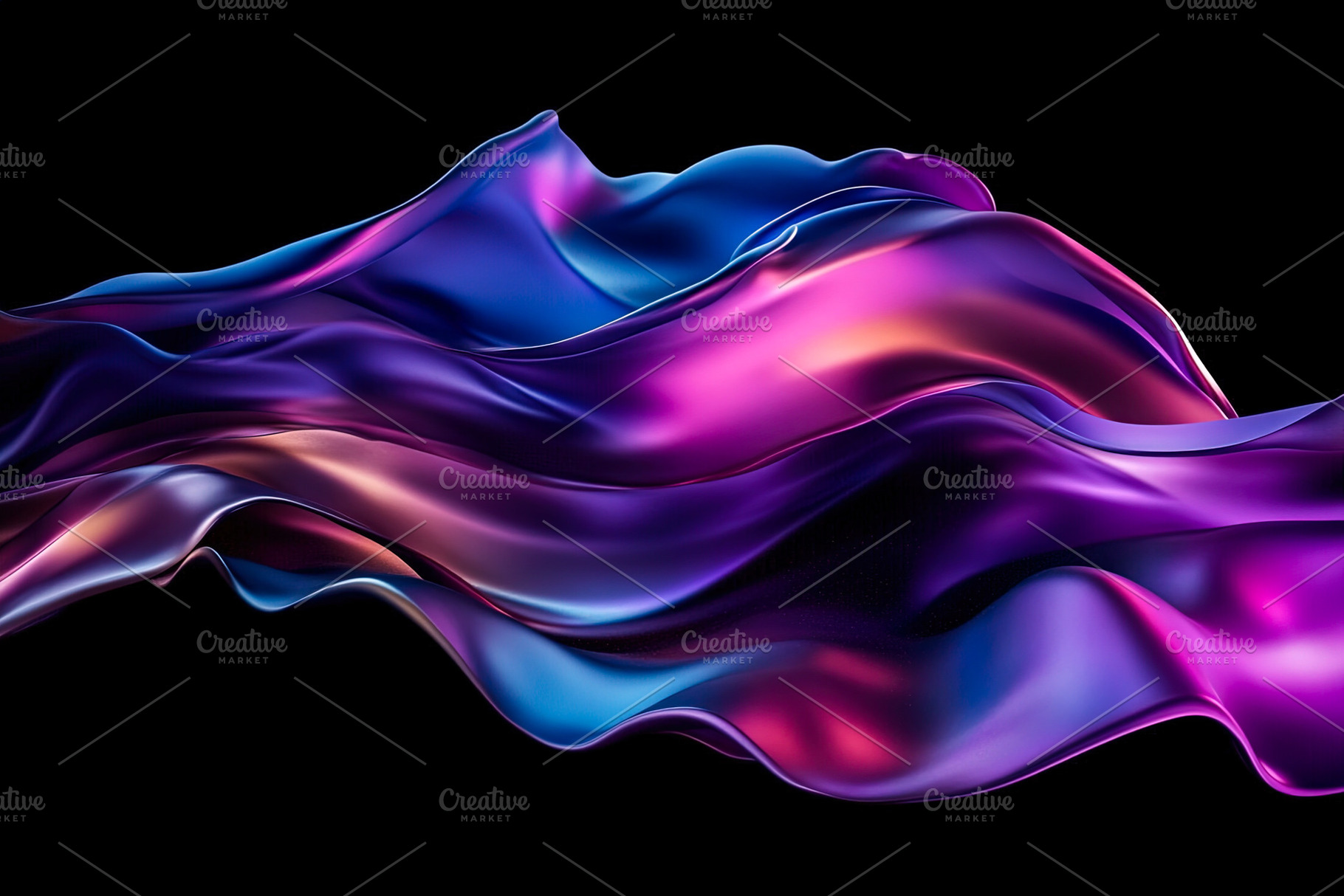 Abstract Flowing Silk Fabric in Vibrant Colors, a Background Photo by Ales Munt