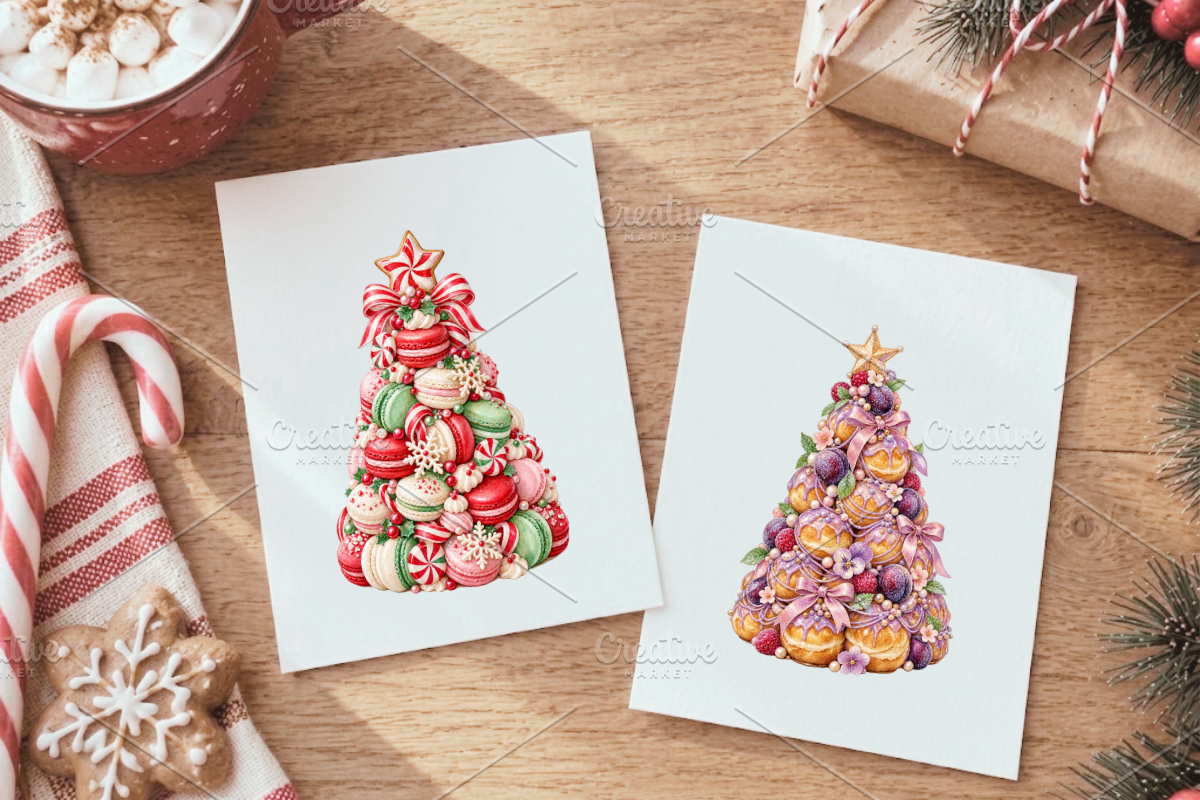 Christmas Bakery Watercolor Cliparts, a Food Illustration by Ink Gallery (Photo 6 of 13)