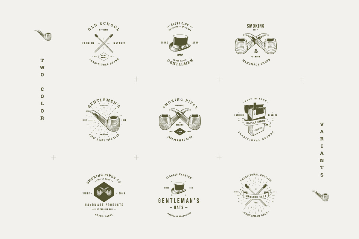 Vintage Badges vol 3, a Branding & Logo Template by blauananas (Photo 3 of 9)