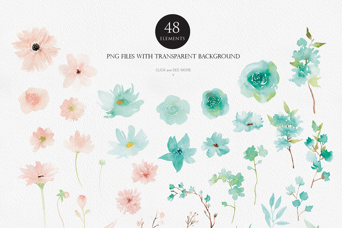Watercolor Flower - Fantasy Mint, an Illustration by Beigetime (Photo 3 of 9)