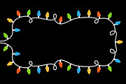 Glowing lightbulb garland frame, a Background Graphic by Worldofvector (Thumbnail 2 of 2)