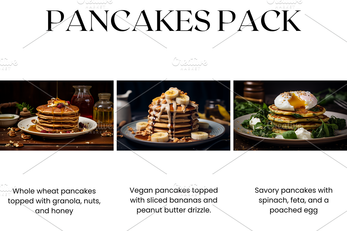 Pancakes Stock Photo, Sweet Food, a Food & Drink Photo by BrushstrokeArtGB (Photo 4 of 5)