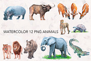 Watercolor Exotic Animals., an Animal Illustration by lilisavelieva (Thumbnail 2 of 7)