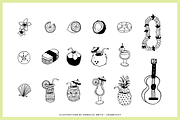 Hand Drawn Tiki Luau Illustrations, a Food Illustration by rabeccky (Thumbnail 3 of 7)