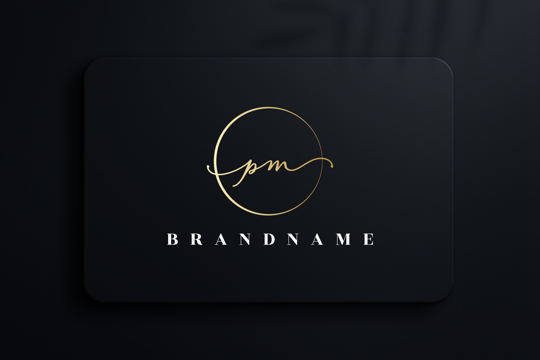 letter PM handwritten signature logo