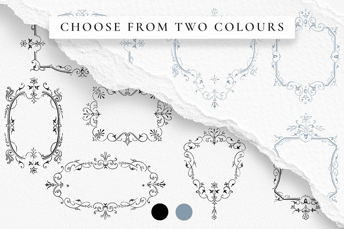 Decorative Border Kit Vol 9 PNG SVG, a Decorative Illustration by ...