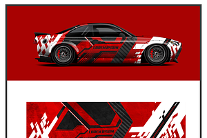 Bold Racing Car Wrap Design