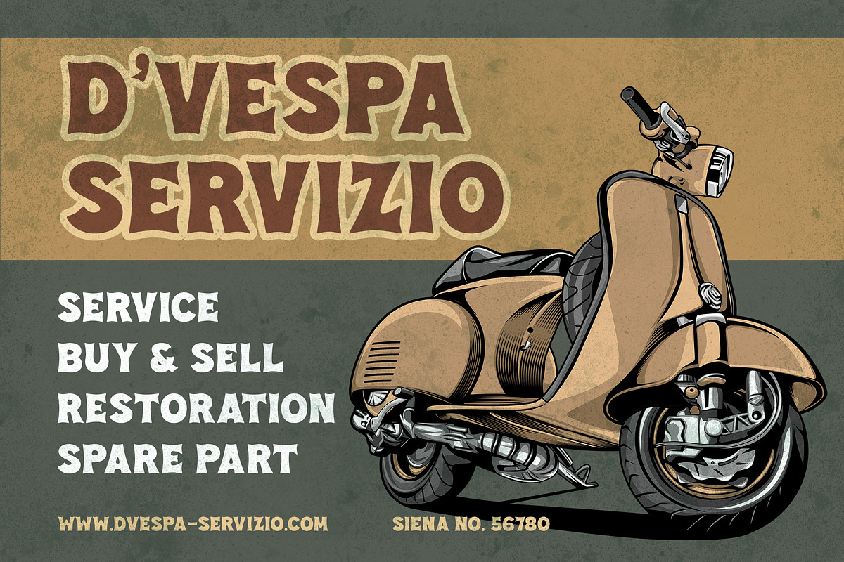 Vespalogy - Authentic Display Font, a Font by Almarkhatype (Photo 3 of 10)