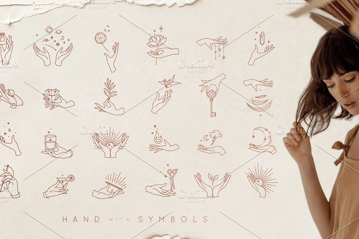 Hand With Symbols, a Food Illustration by Anna (Photo 1 of 4)