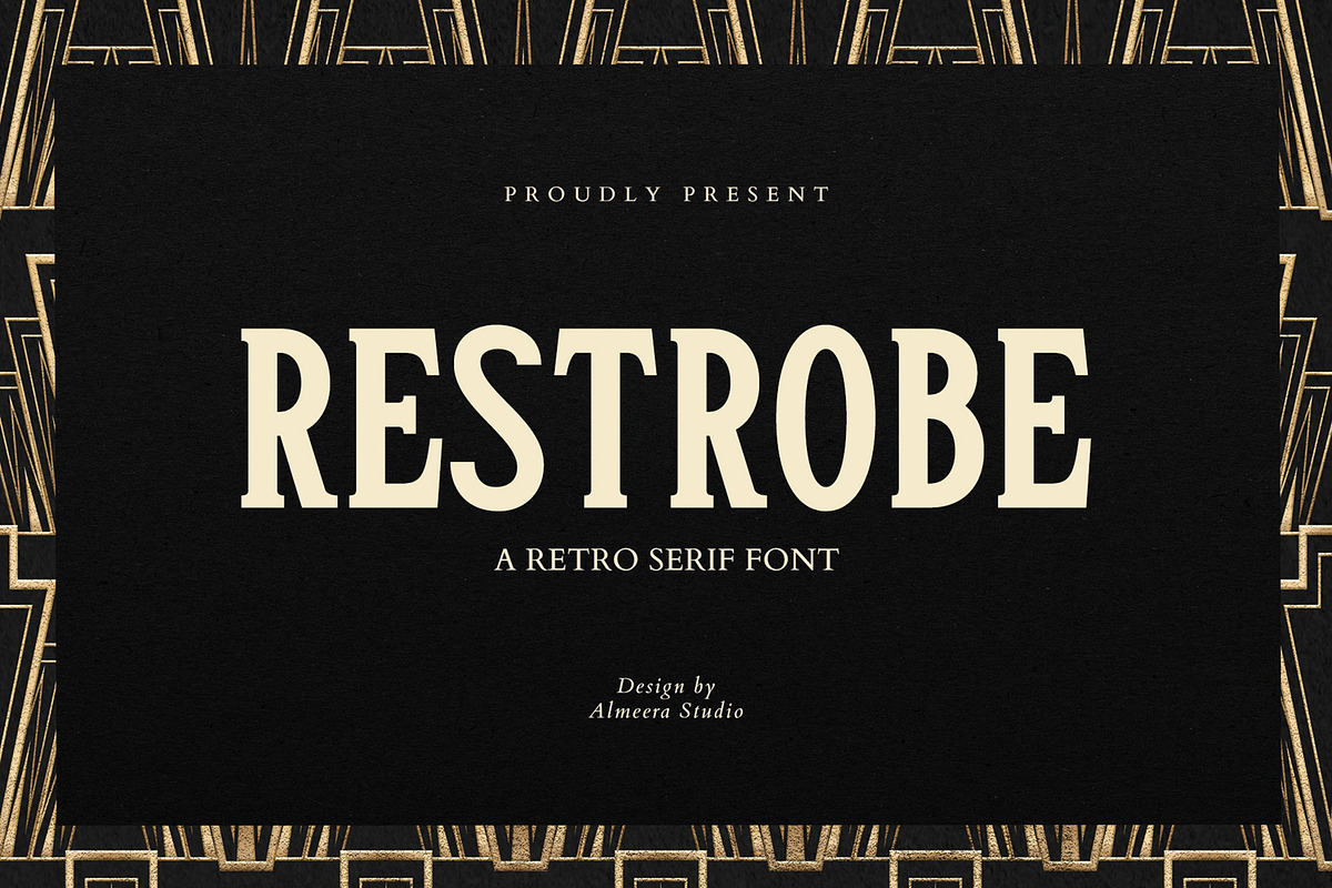 Restrobe - Retro Serif Font, a Serif Font by Almeera Std (Photo 1 of 6)