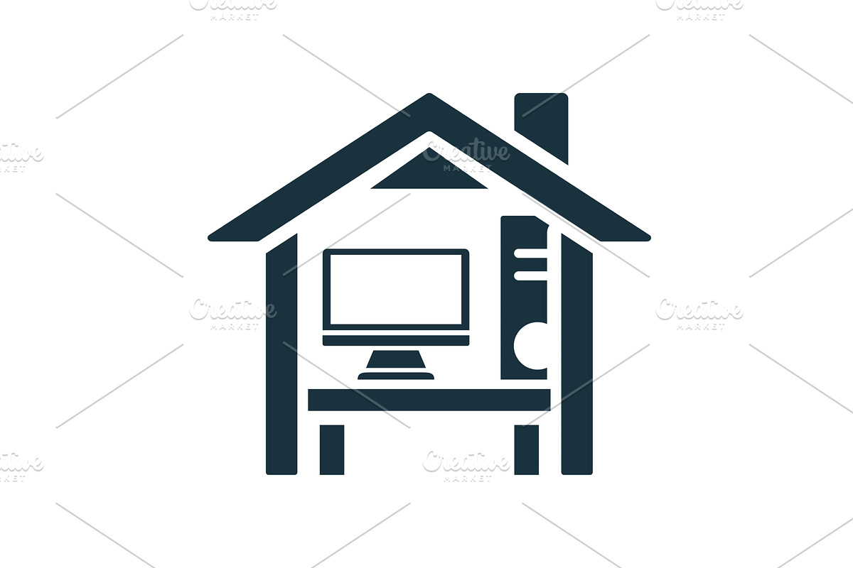 Home office representing working, a Technology Illustration by Aimagenarium@gmail.com