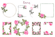 Watercolor Pink Roses, a Decorative Illustration by Color_Brush (Thumbnail 4 of 9)