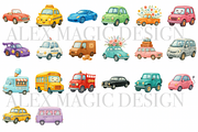Car Clipart Set, a Decorative Illustration by Pati Charm Studio (Thumbnail 2 of 8)